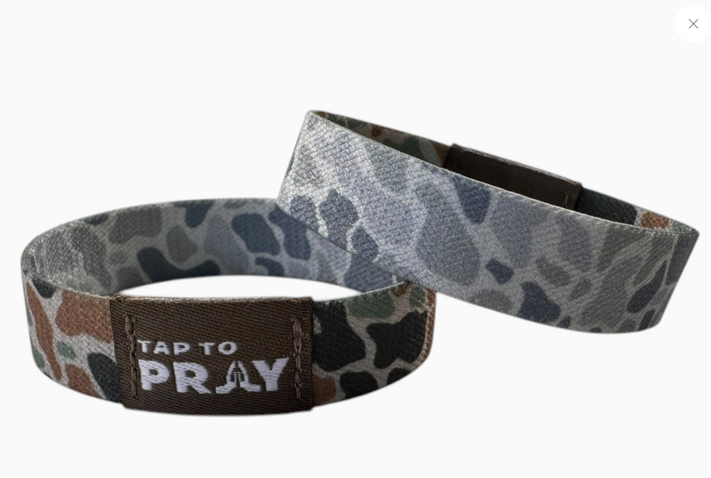 Tap To Pray™ Wristbands - River Rock Camo Classic & Sage