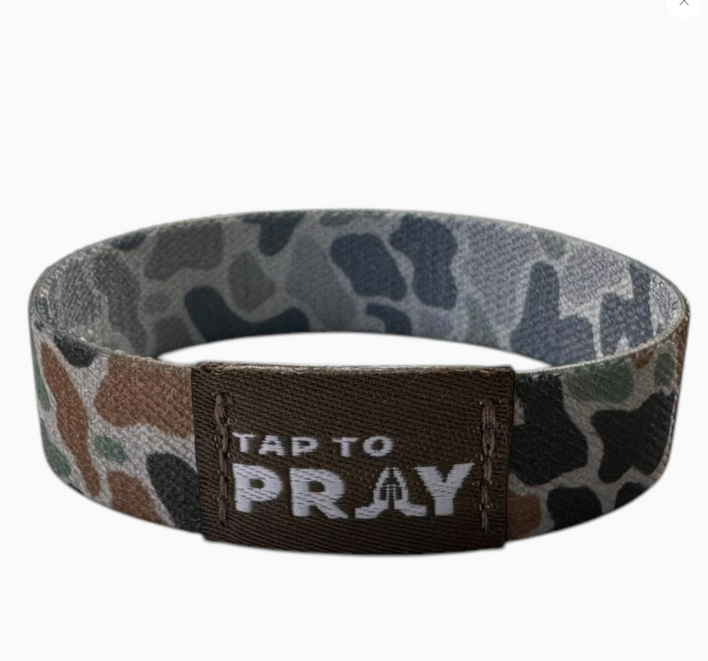 Tap To Pray™ Wristbands - River Rock Camo Classic & Sage
