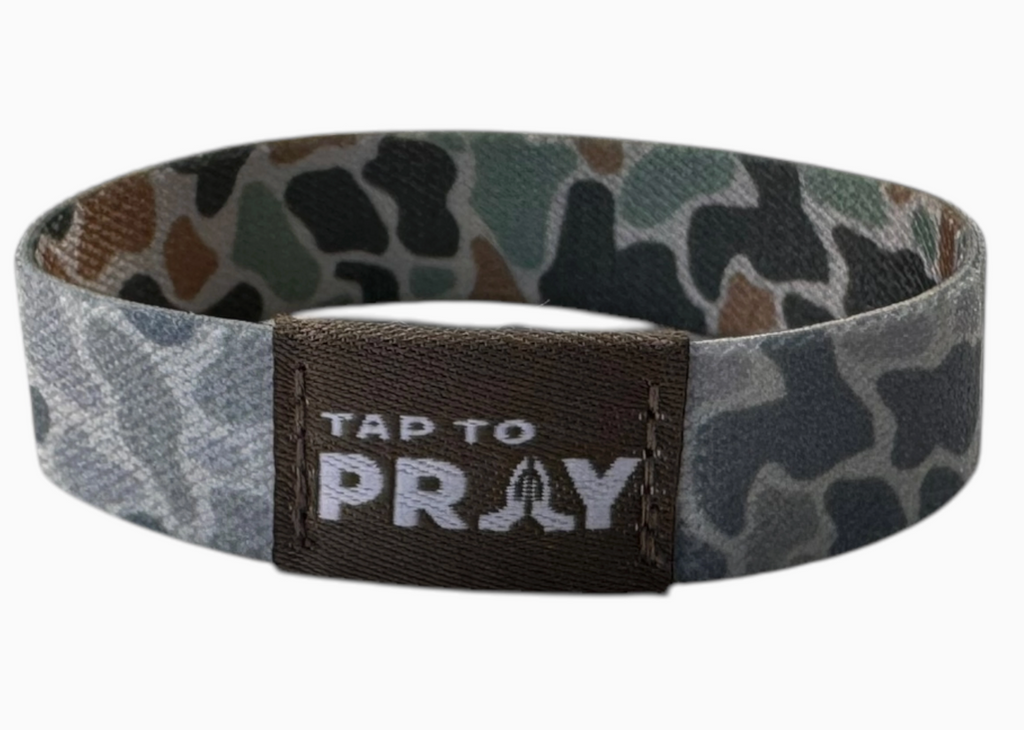 Tap To Pray™ Wristbands - River Rock Camo Classic & Sage