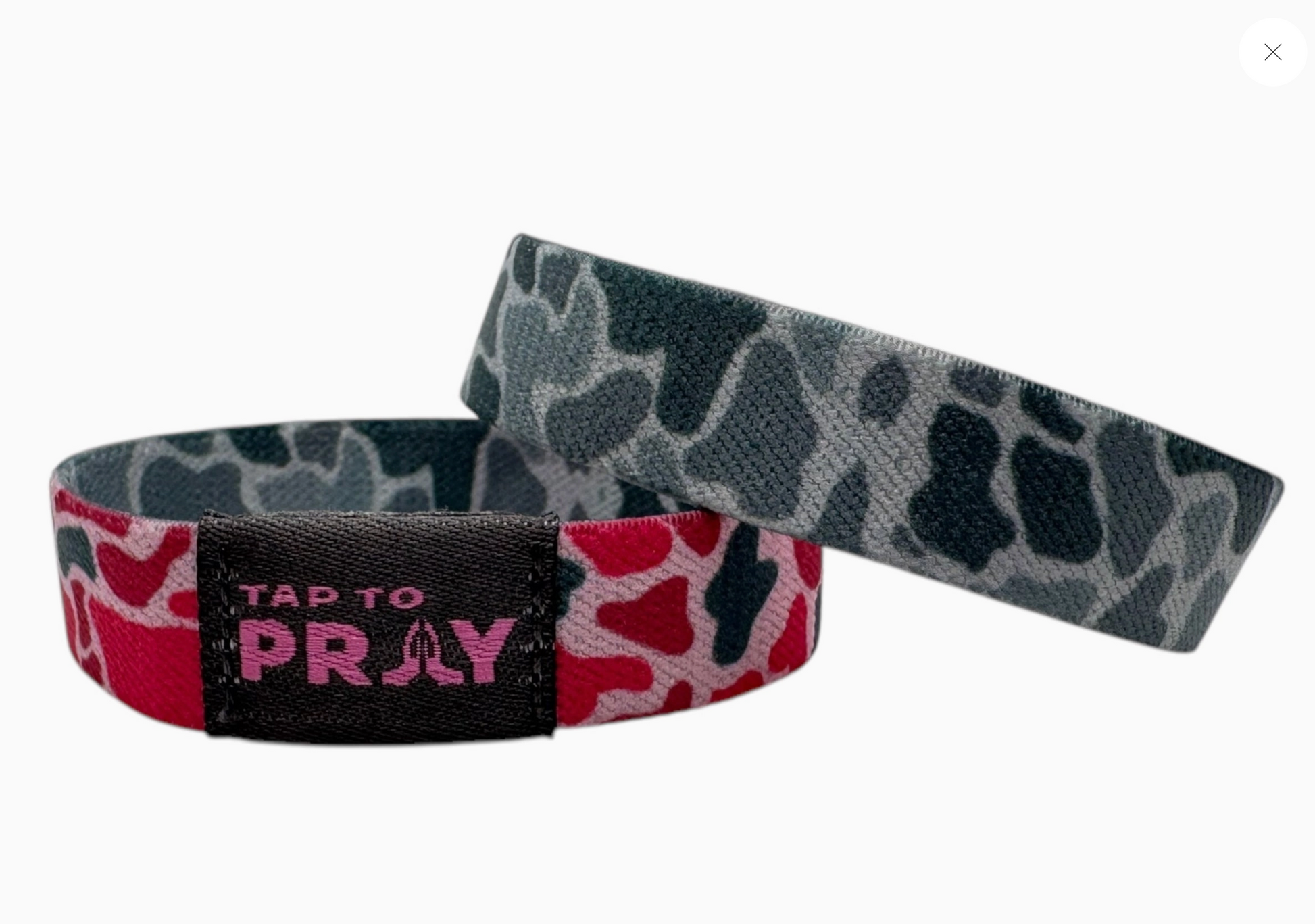 Tap To Pray™ Wristbands - River Rock Camo Pink & Ash
