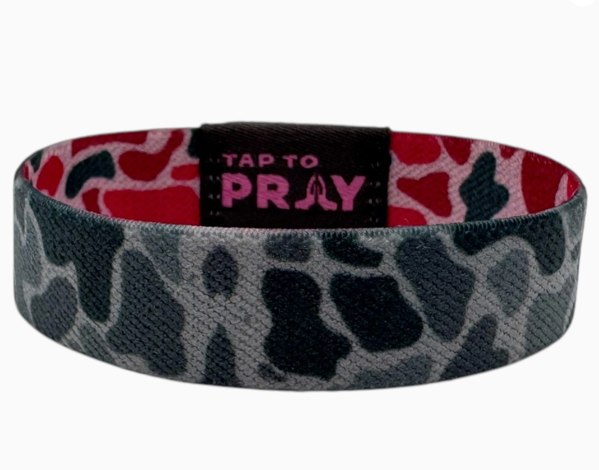 Tap To Pray™ Wristbands - River Rock Camo Pink & Ash