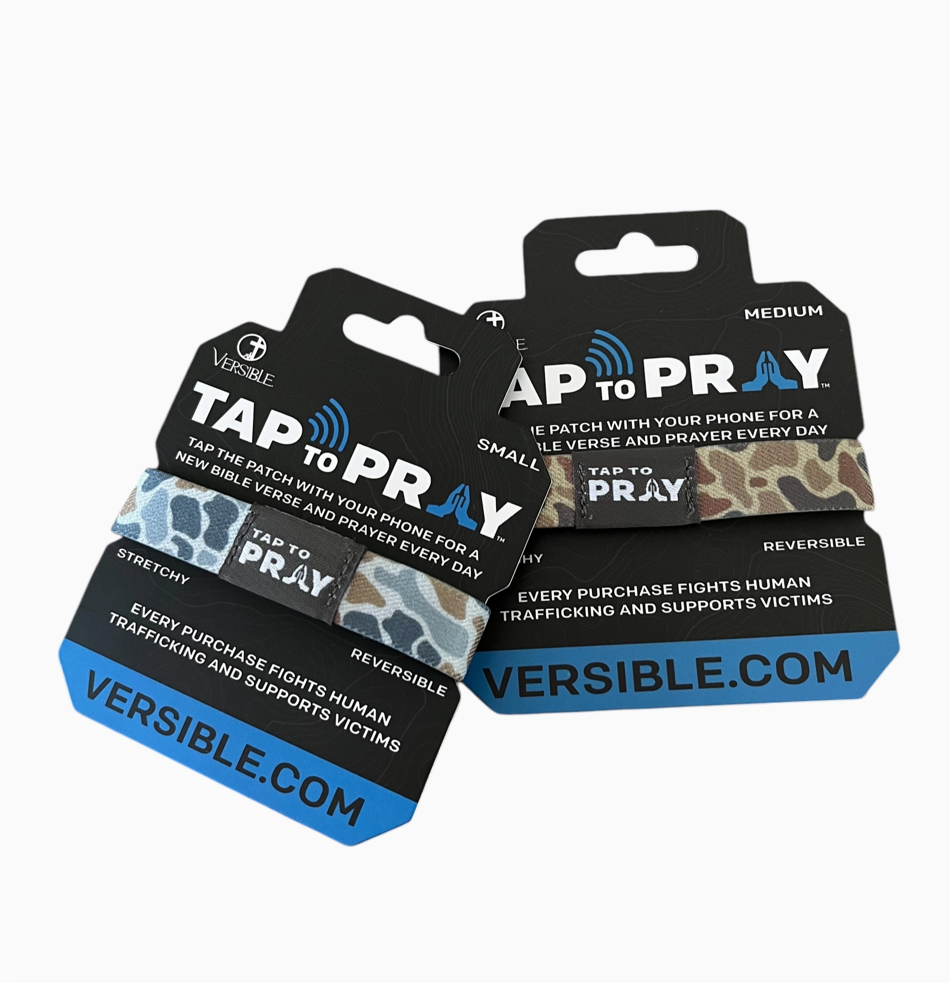 Tap To Pray™ Wristbands - River Rock Camo Sahara and Copper