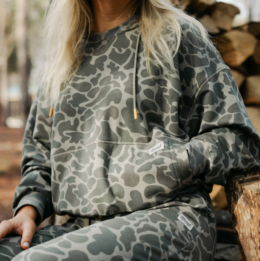 Women's Fireside Hoodie - Dark Green Mallard Camo