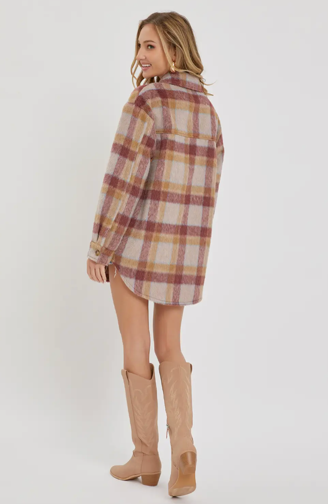 Warm Trails Plaid Shacket