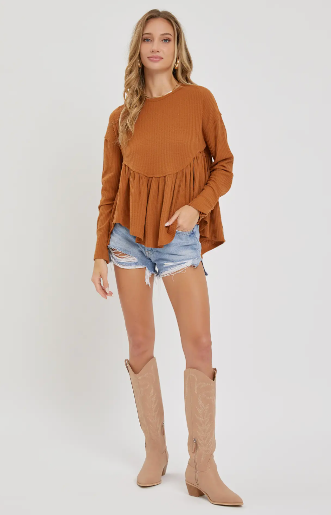 Rustic Charm Babydoll Top