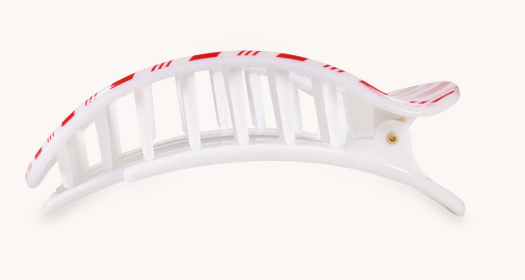 Candy Cane Crush Flat Round Hair Clip