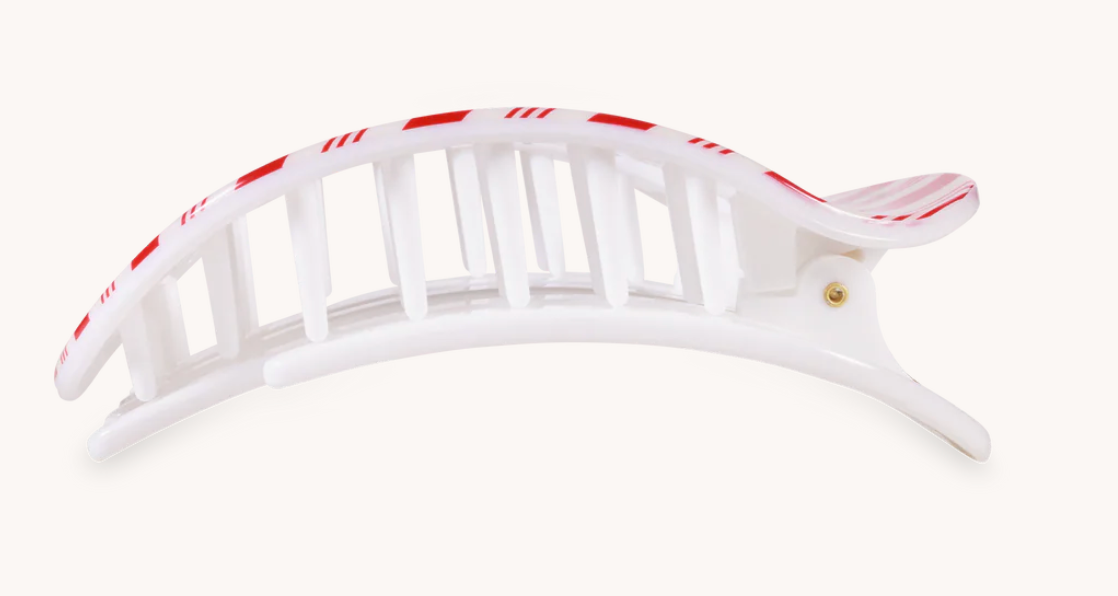 Candy Cane Crush Flat Round Hair Clip