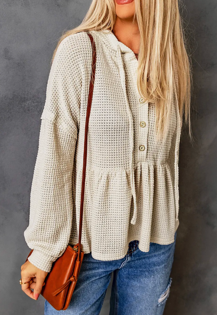 Sunday Stroll Waffle Knit Top