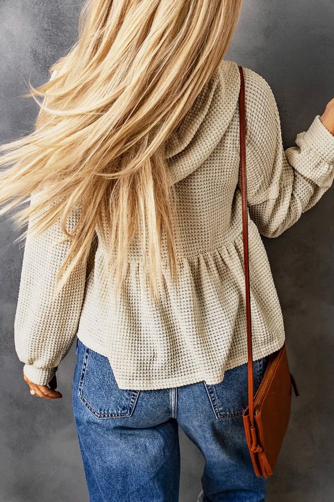 Sunday Stroll Waffle Knit Top