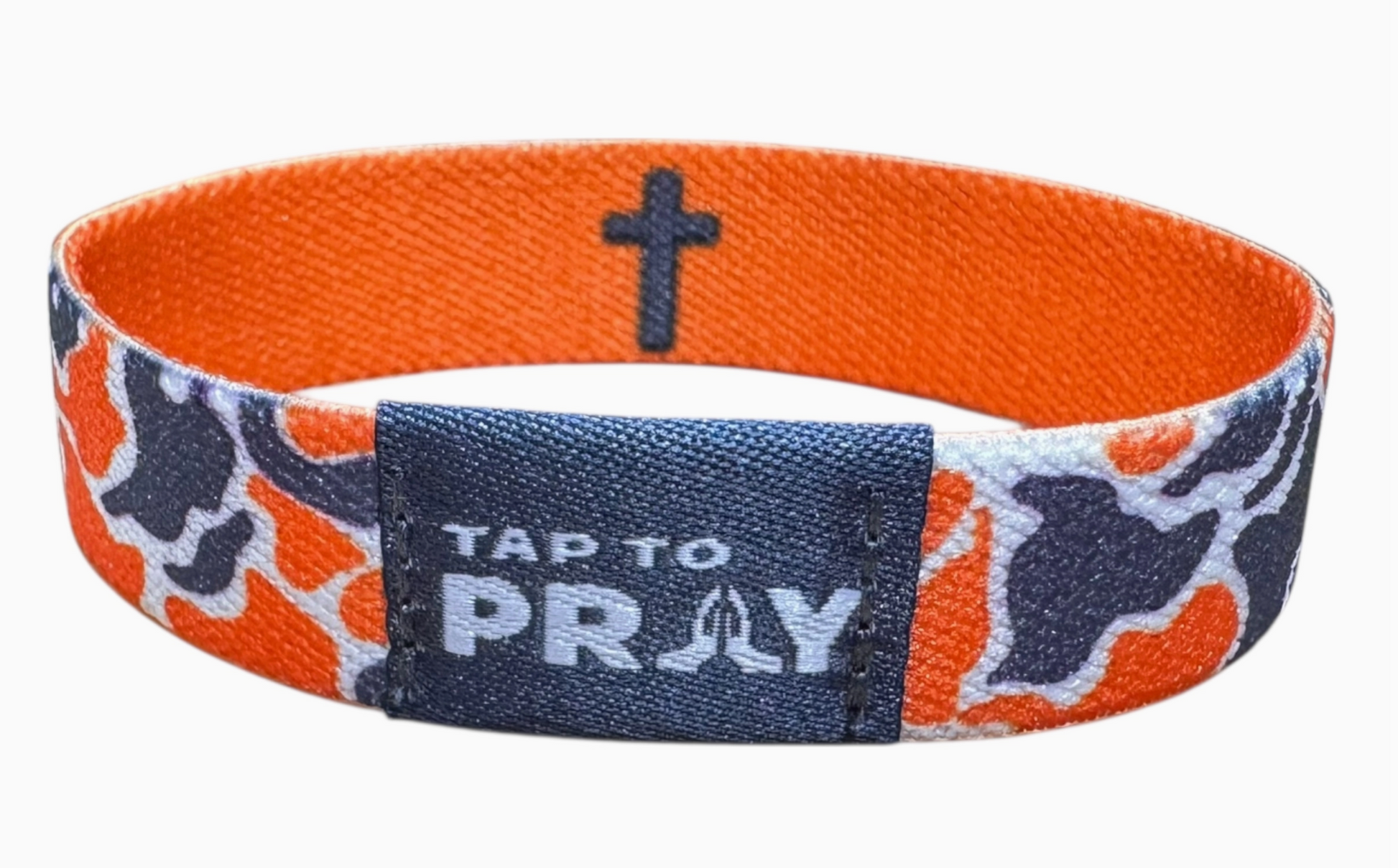 Tap To Pray™ Wristbands - Orange and Grey Camo