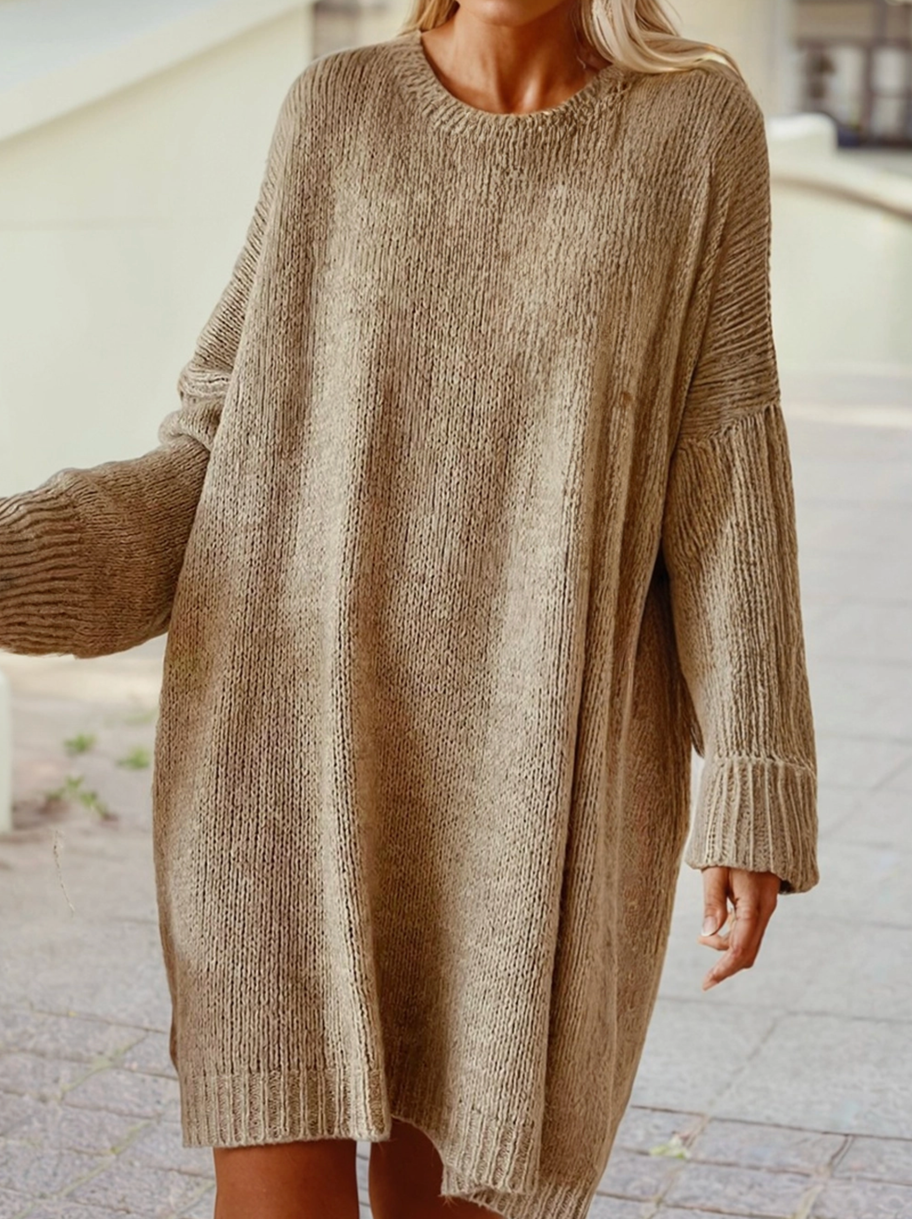 Cabin Comfort Knit Dress - Khaki Prescription Outdoors Cabin Comfort Knit Dress - Khaki Prescription Outdoors