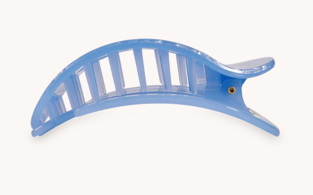 Flat Round Hair Clip - Blue Lagoon