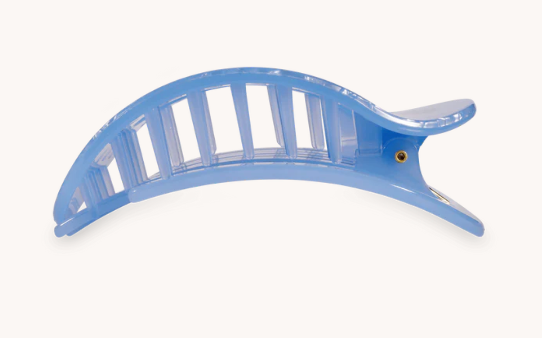 Flat Round Hair Clip - Blue Lagoon