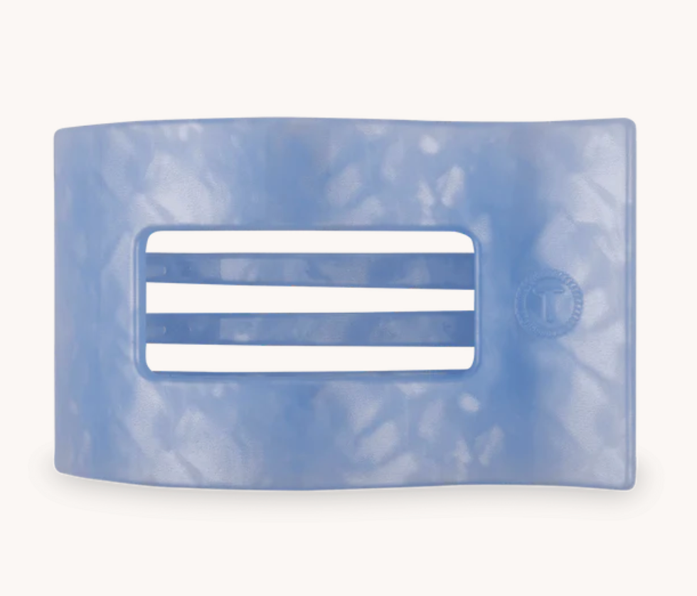Flat Rectangle Hair Clip - Blue Lagoon