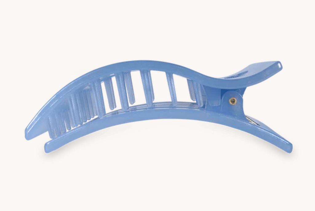 Flat Rectangle Hair Clip - Blue Lagoon