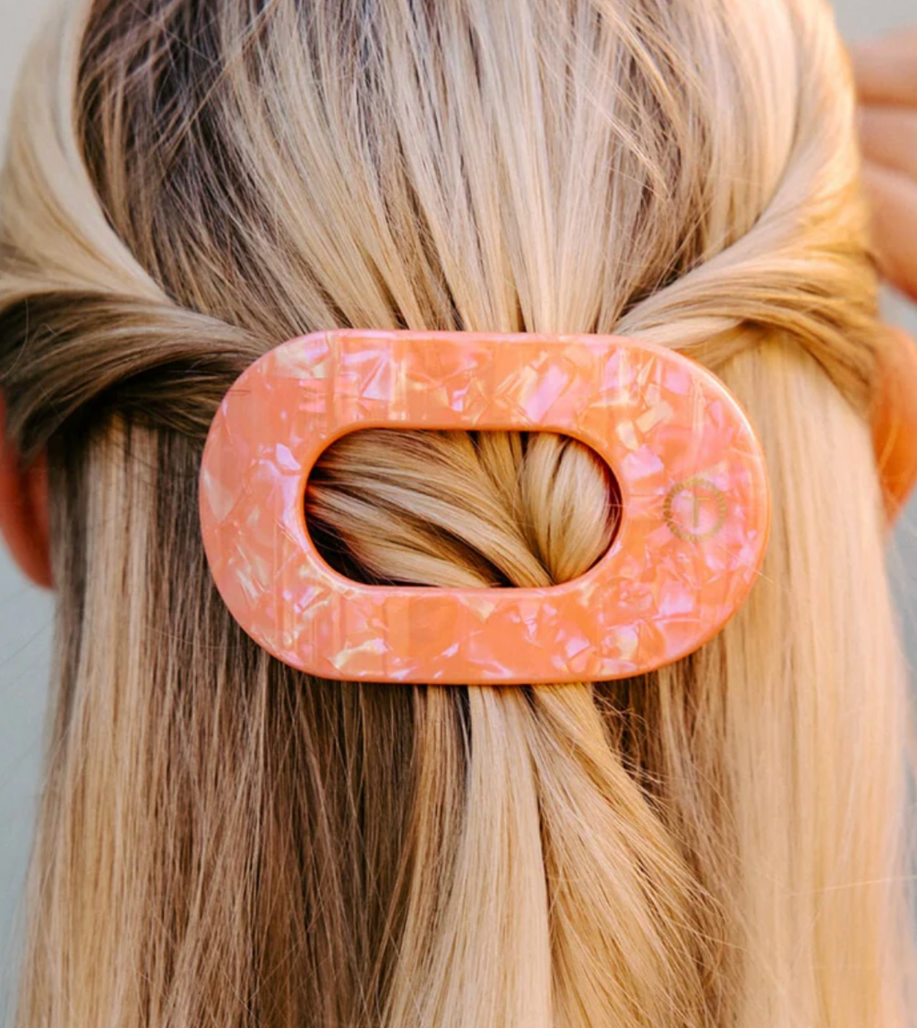 Flat Round Hair Clip - Dreamsicle