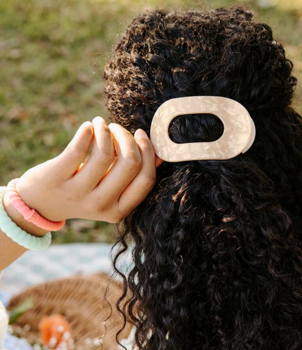 Flat Round Hair Clip - Soft Surf
