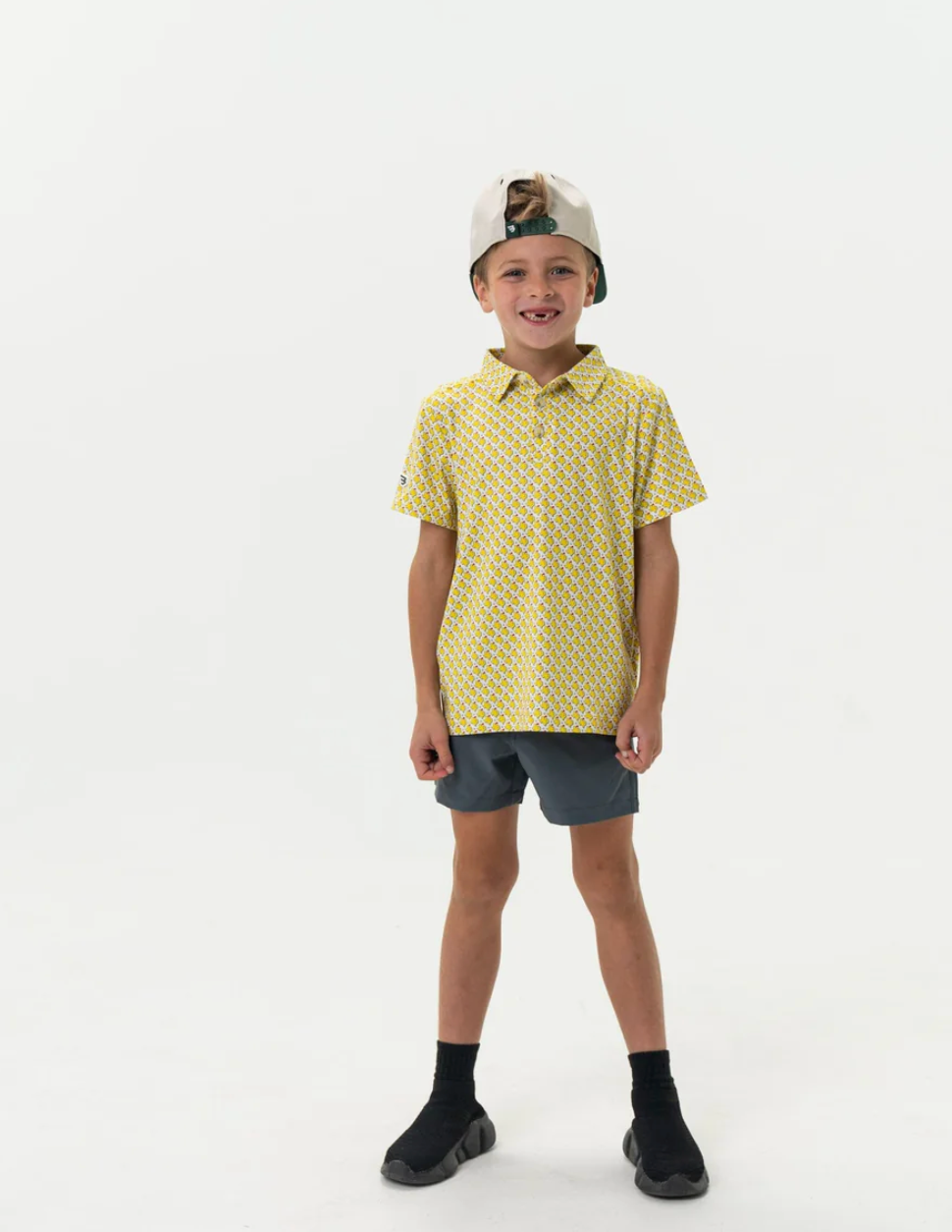 Burlebo Youth Everyday Short - River Rock Grey - Classic Deer Camo Pocket