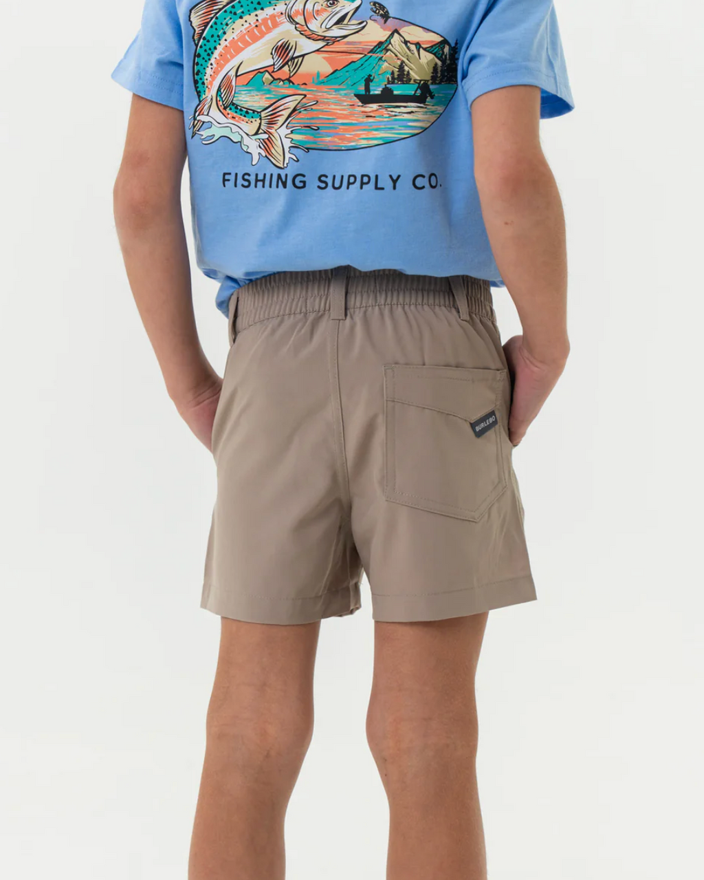 Burlebo Youth Everyday Short - Cobblestone Khaki - Duck Hunt Pocket