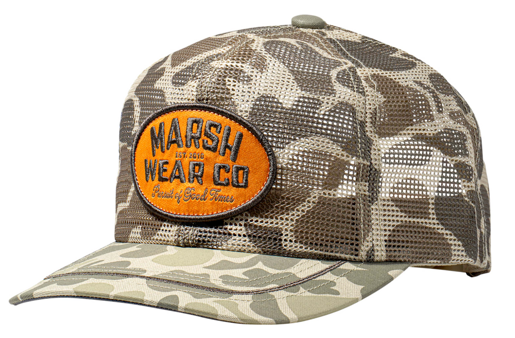 Outpost Mesh Trucker Hat - Khaki Mallard Camo