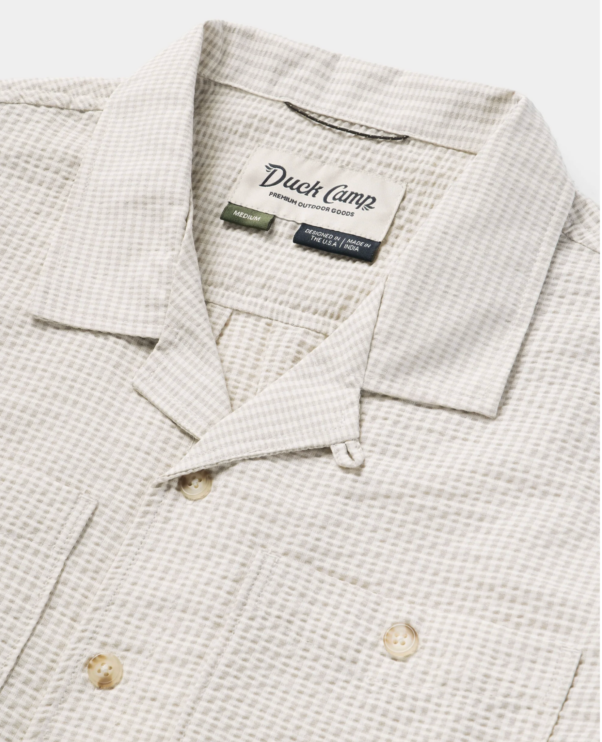 Coastal Seersucker Shirt Short Sleeve - Birch