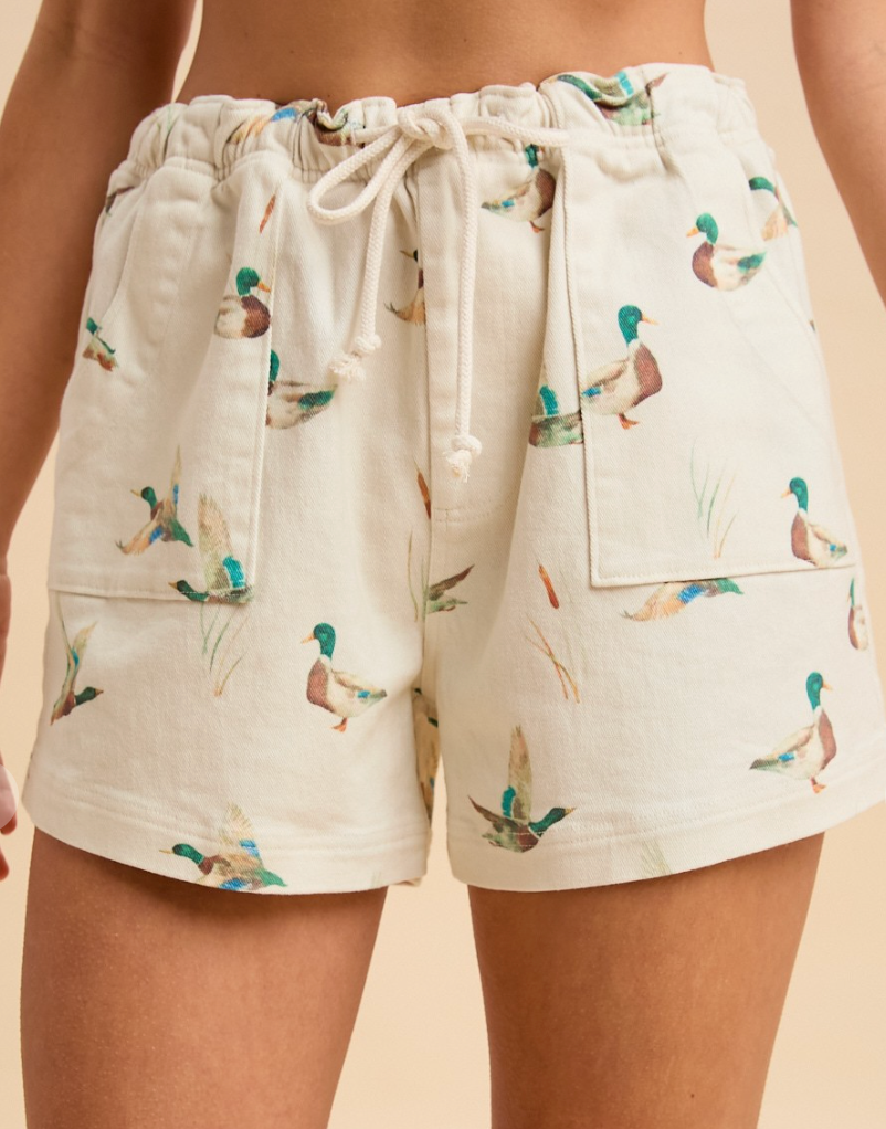 Lazy Lake Duck Drawstrign Shorts