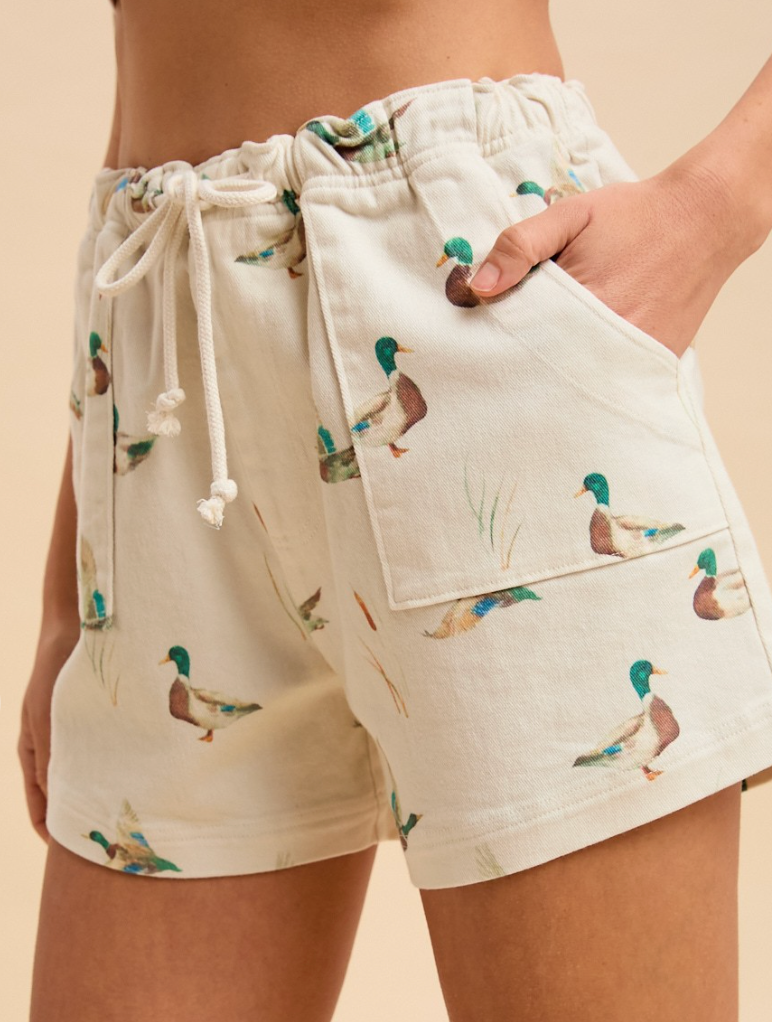 Lazy Lake Duck Drawstrign Shorts