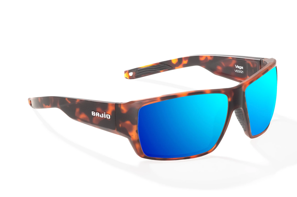 Vega  Brown Tort Matte / Blue Mirror Glass