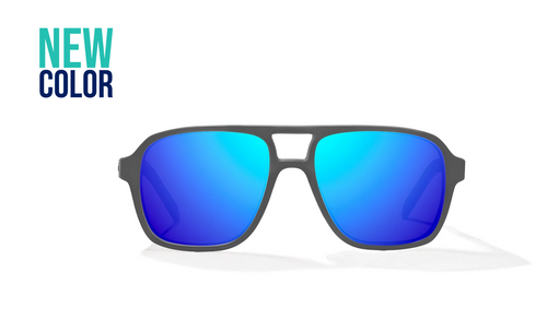 12 South Graphite - Blue Lens