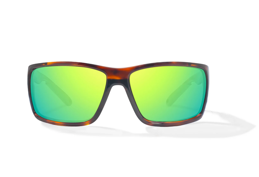 Bales Beach Tortoise Gloss / Green Mirror Glass Lens