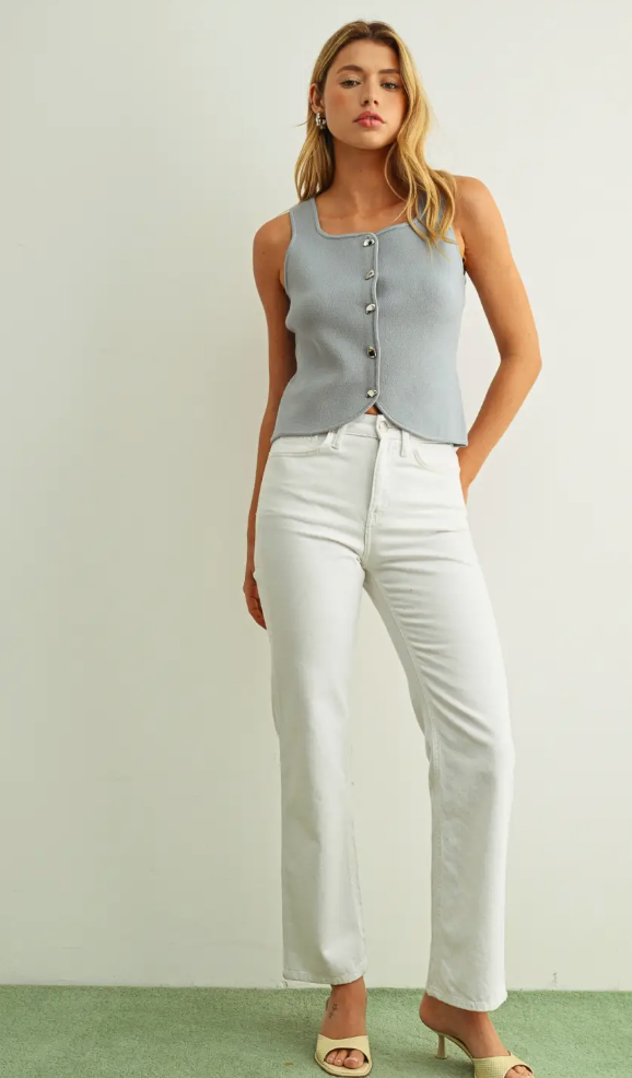 Driftwood Button Knit Top