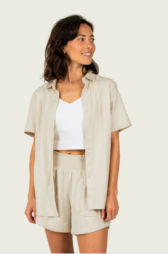 Women's Lowtide Linen Shirt - Tourmaline
