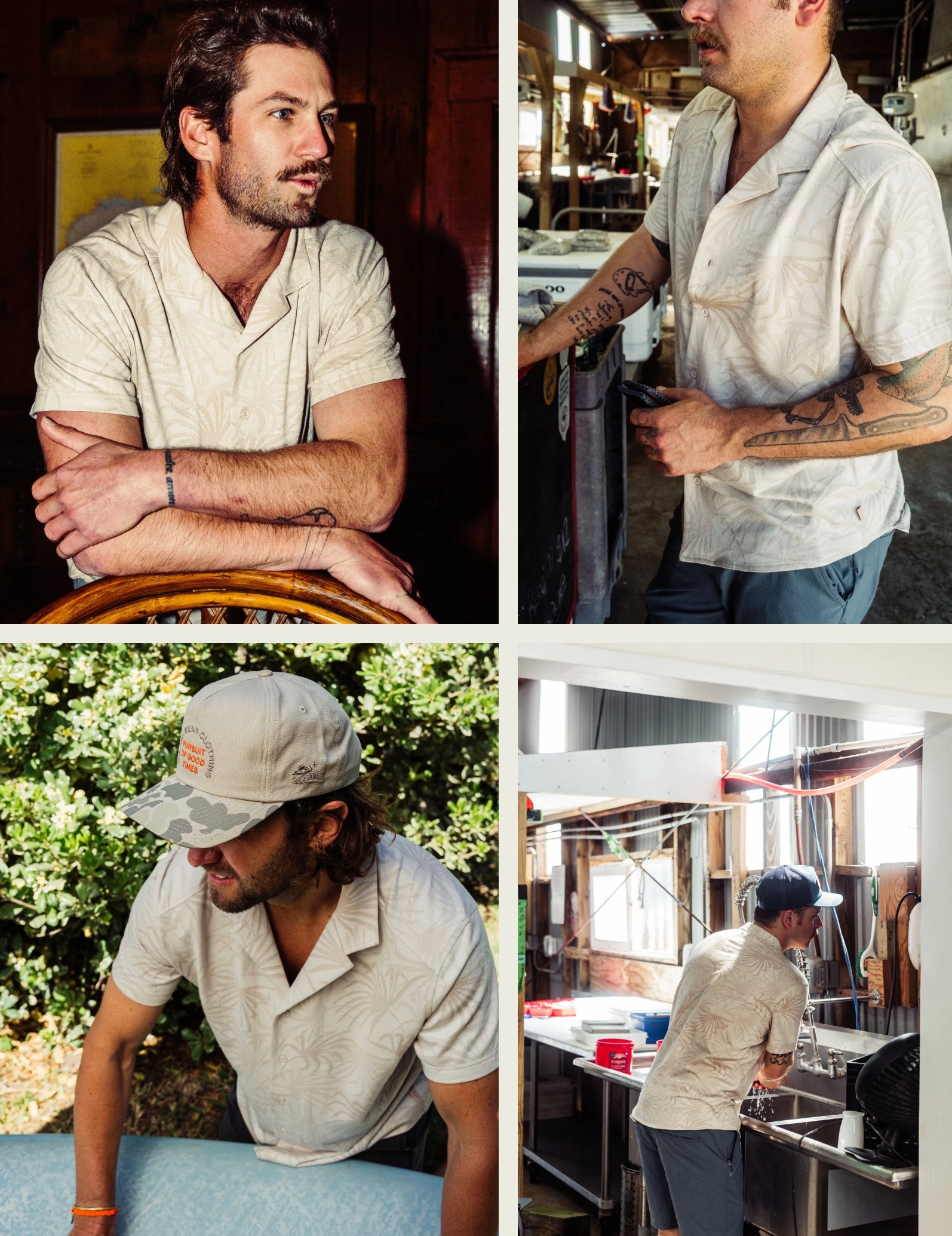 Baracoa Camp Shirt-Stone
