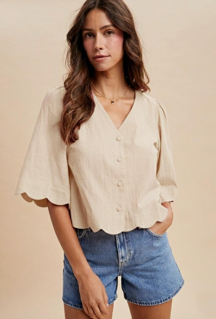 Shell Charm Top