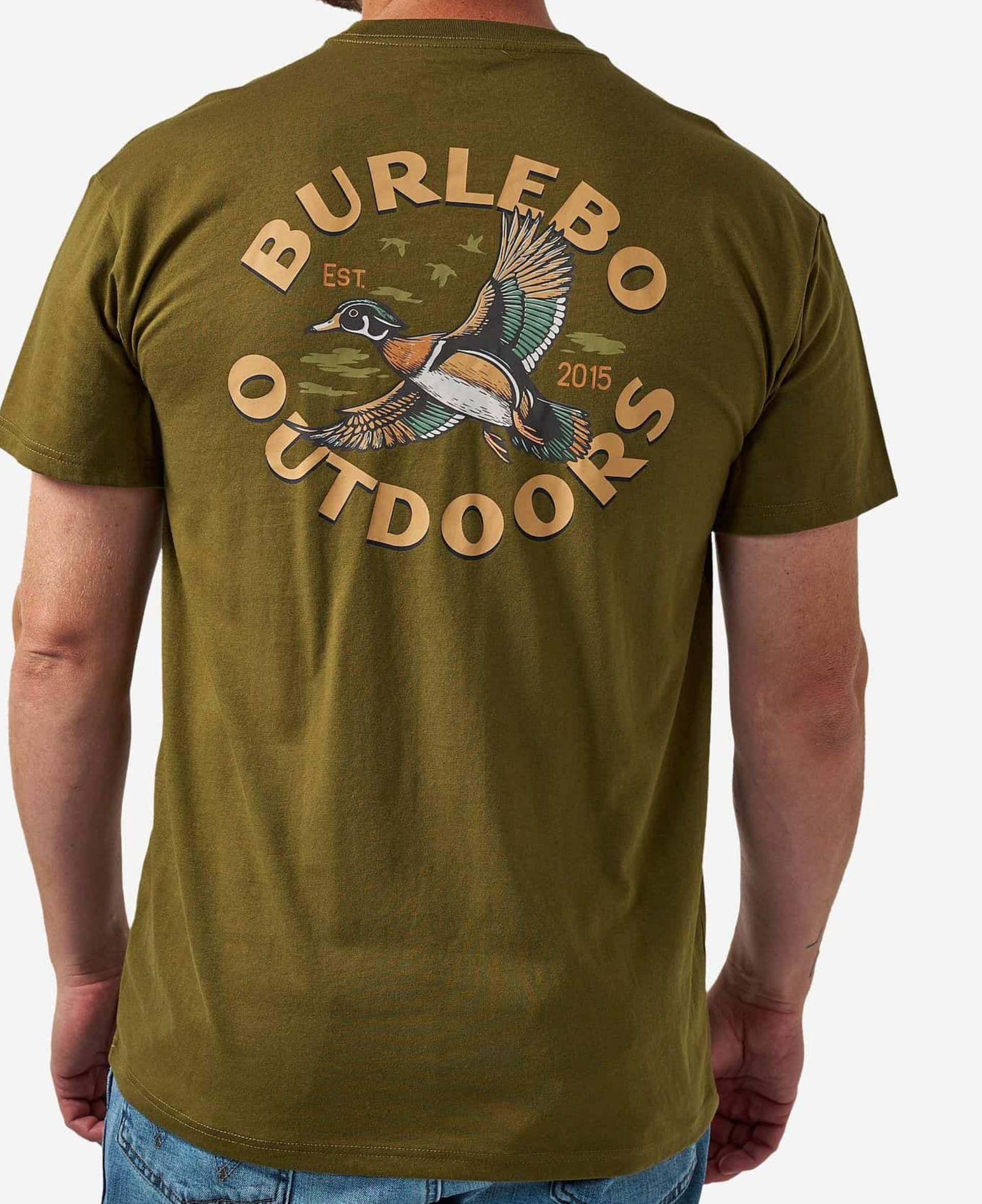 Burlebo Wood Duck Hunter Green Tee