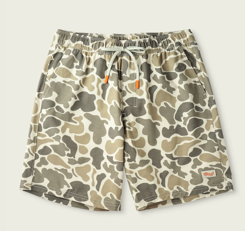 Youth Khaki Mallard Camo Fulton Volley Shorts