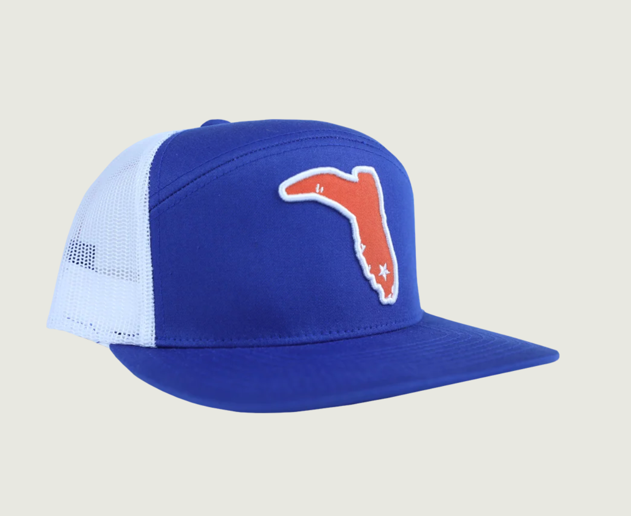 Florida Cracker Hat Royal Blue/ White
