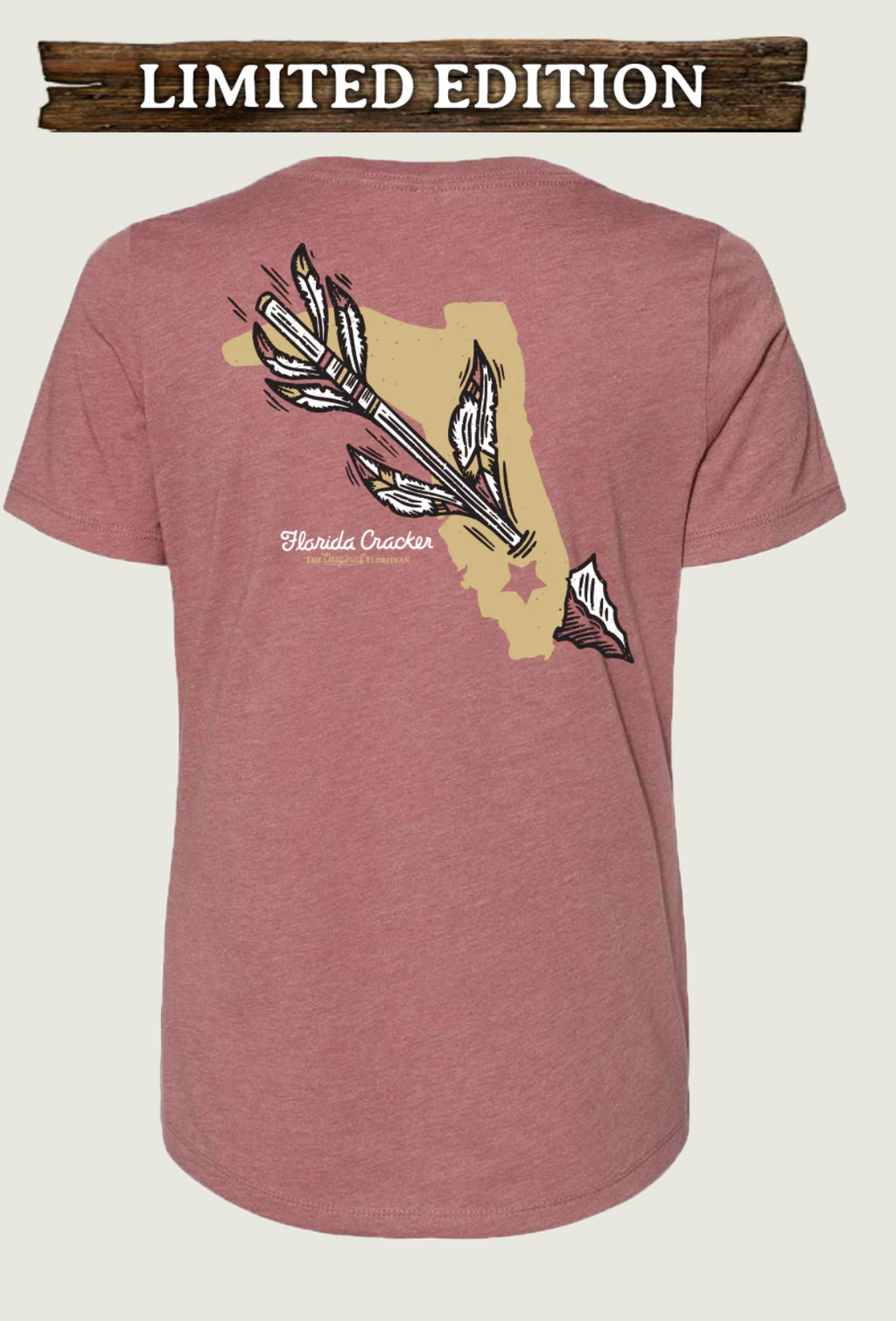 TAILGATE COLLECTION TALLAHASSEE V-NECK - HEATHER MAUVE