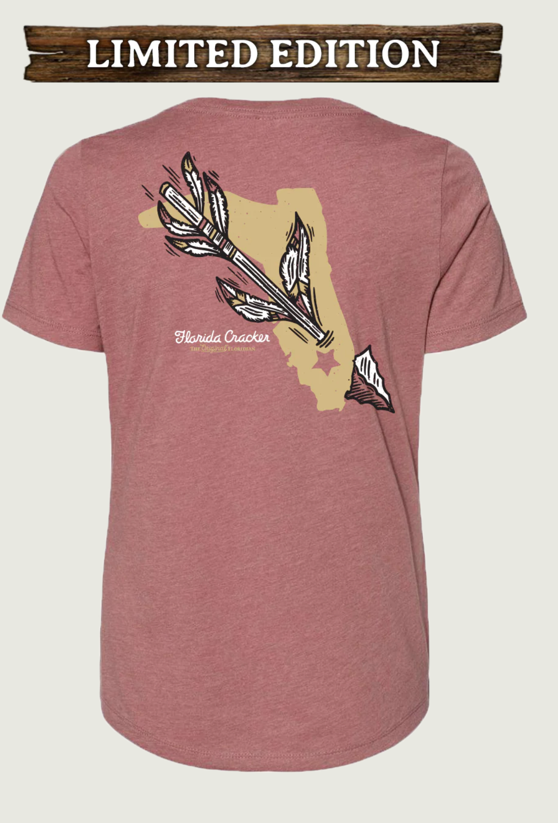 TAILGATE COLLECTION TALLAHASSEE V-NECK - HEATHER MAUVE