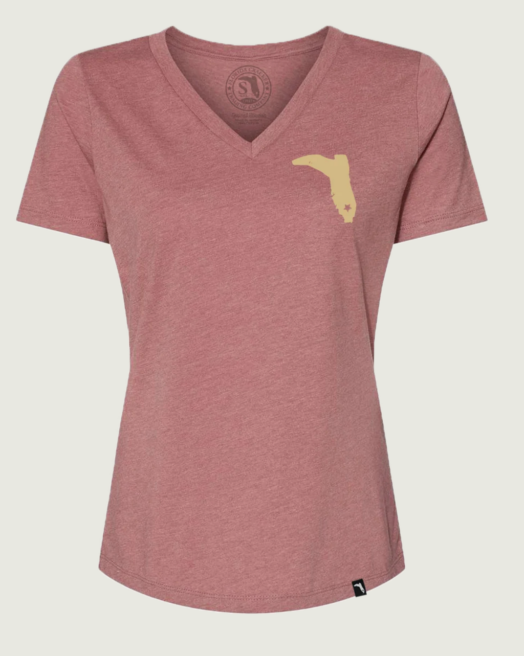 TAILGATE COLLECTION TALLAHASSEE V-NECK - HEATHER MAUVE