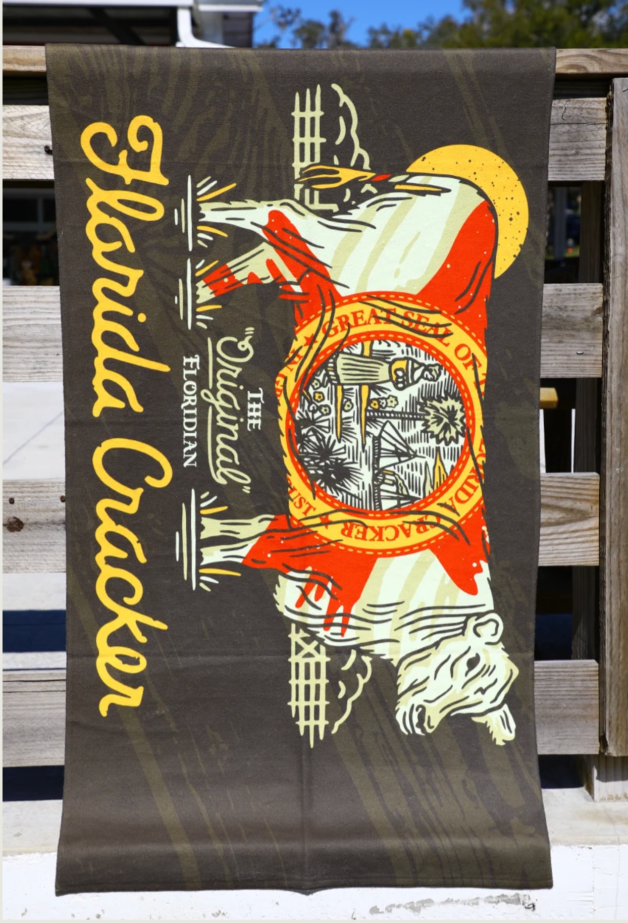 Florida Cracker Beach Towel Fl Cow