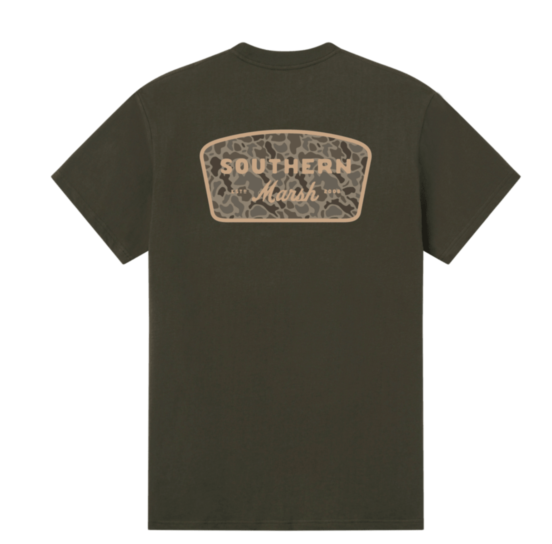 Youth Branding- Retro Camo Tee - Dark Olive