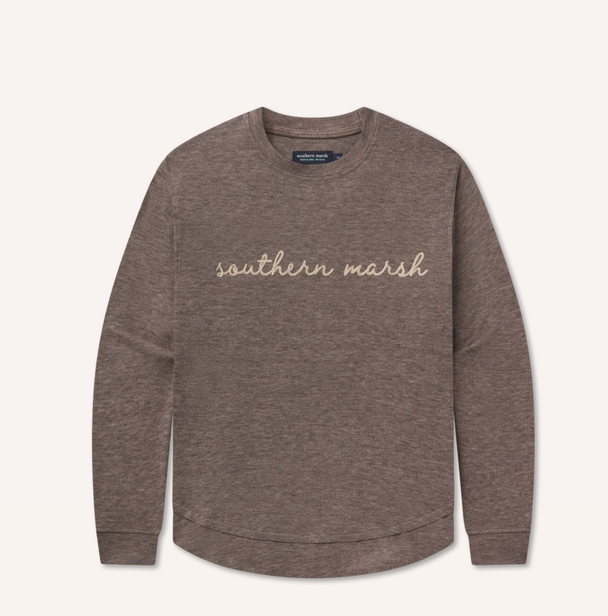 Southern Marsh Terra Textured Vintage Sweater - Midnight Gray