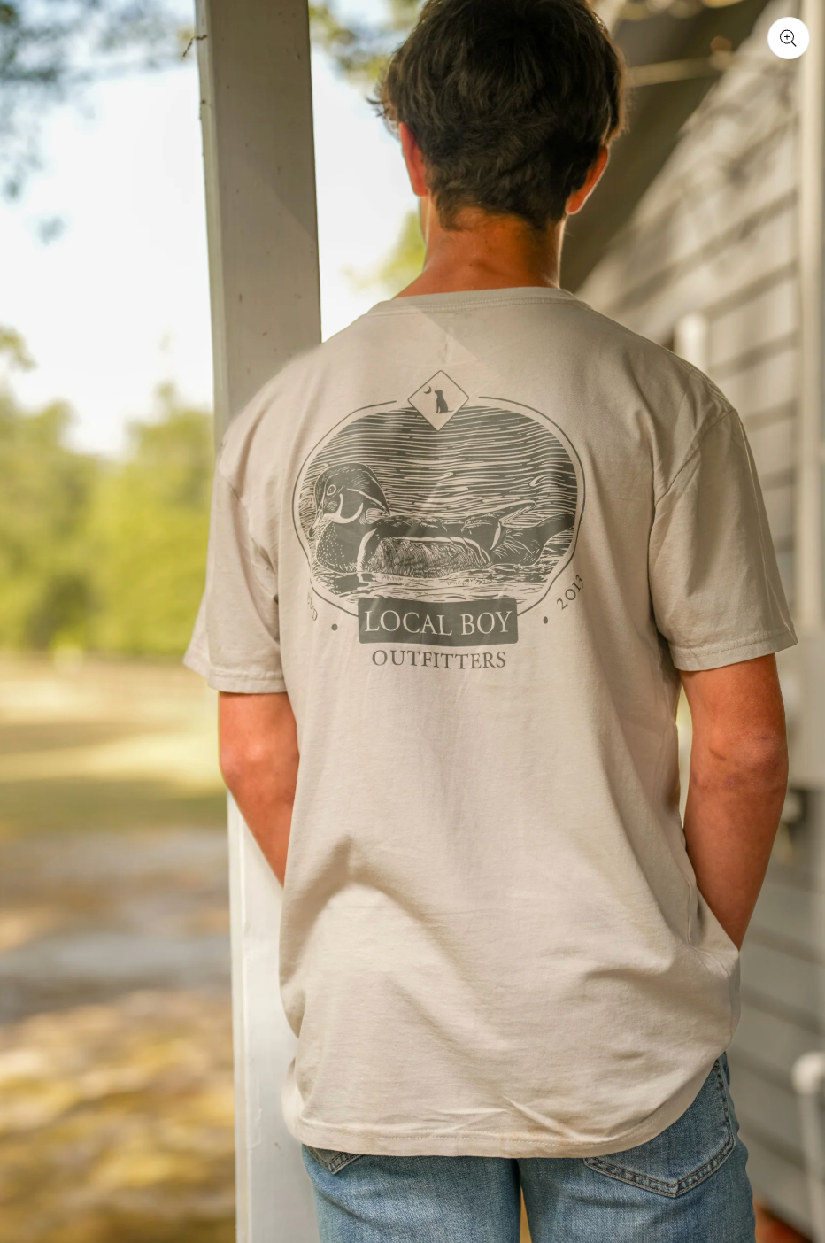 Wood Cut T-Shirt-Silver