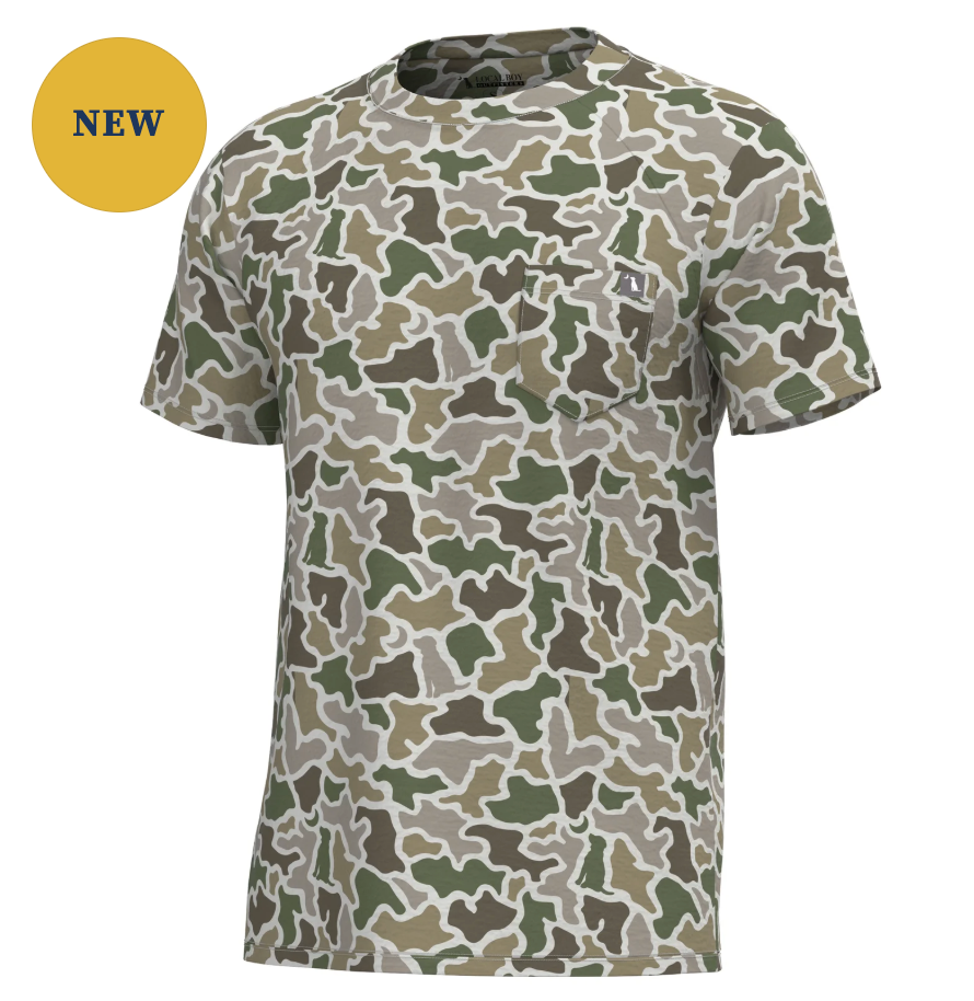 Short Sleeve Heather Performance Shirt-DC Dog & Moon Camo