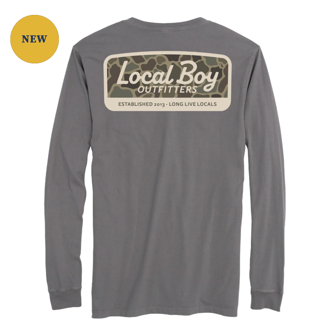 Local Boy -Youth Brush Camo Mark Long Sleeve T-Shirt