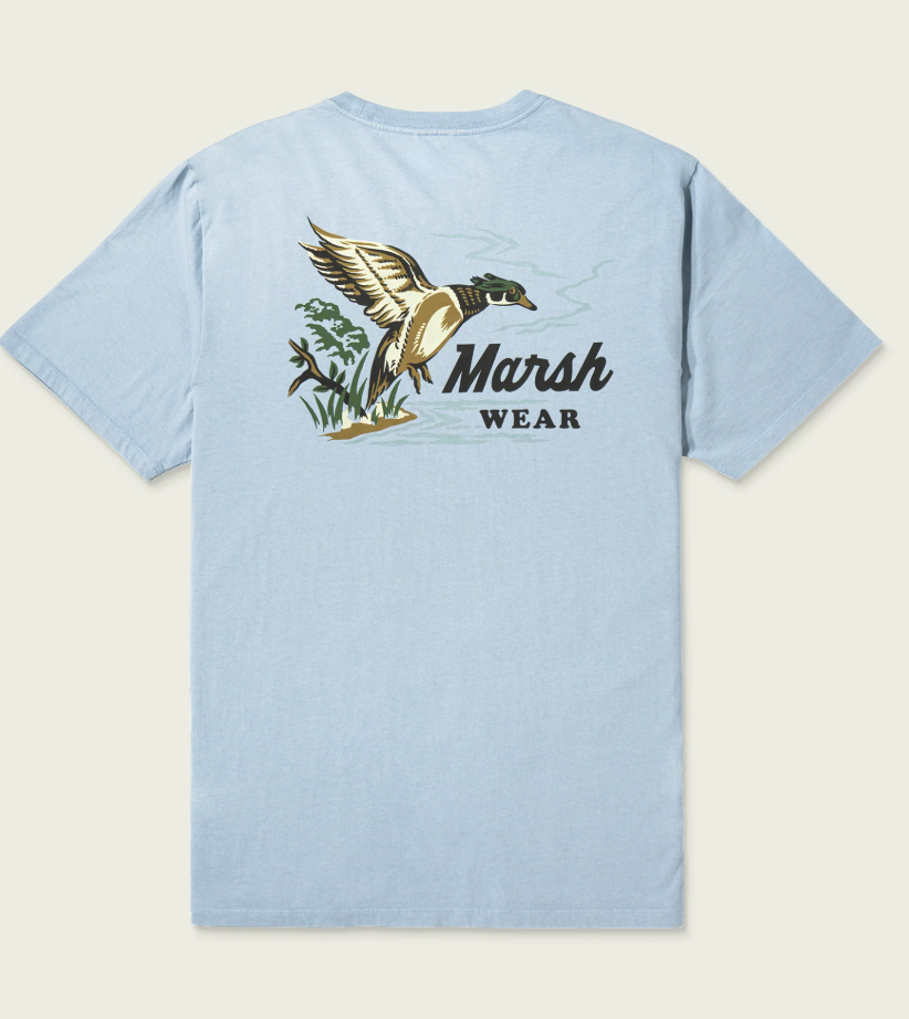 Mens Heritage Wood Duck T-Shirt Dusty Blue