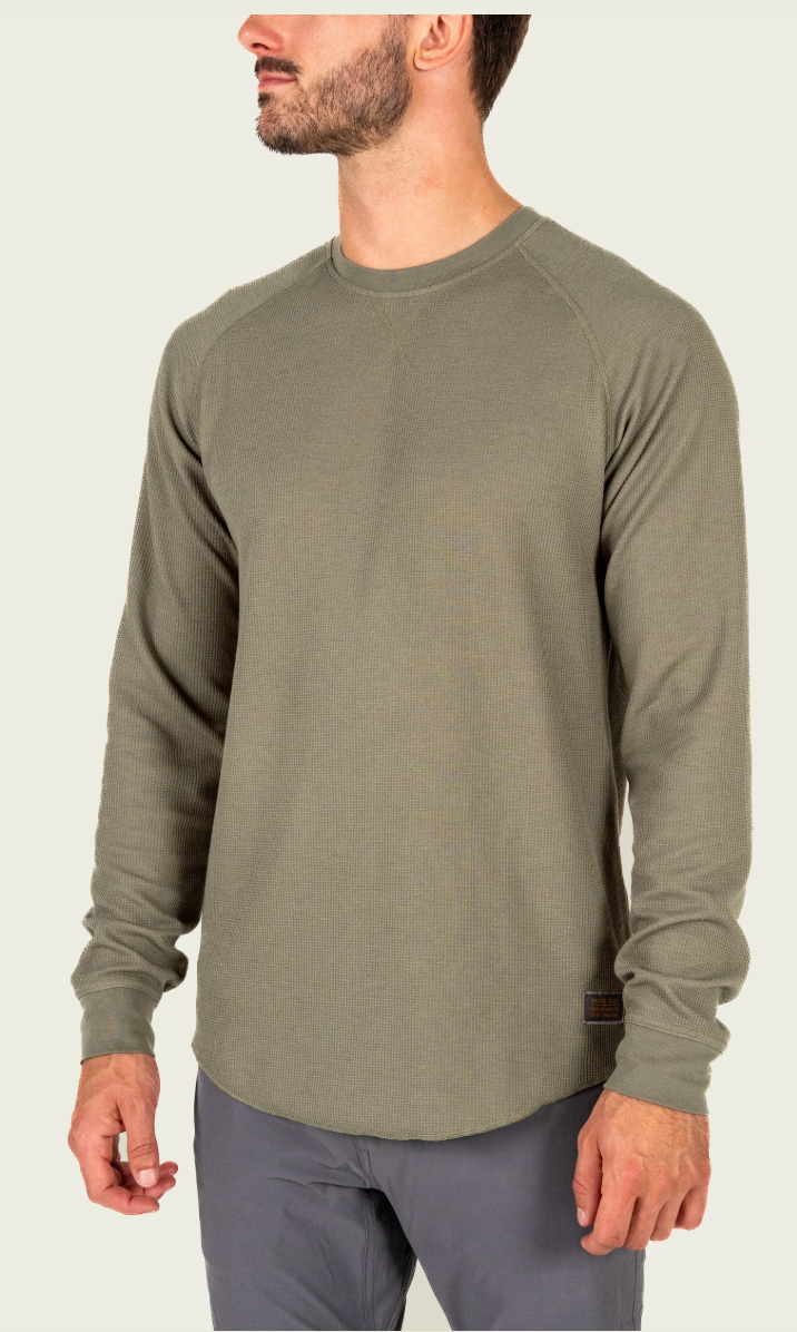 Surfside Waffle Shirt-Sage Brush