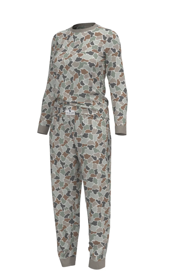 Youth Local Girl Pajama Set-Forest Camo Flora