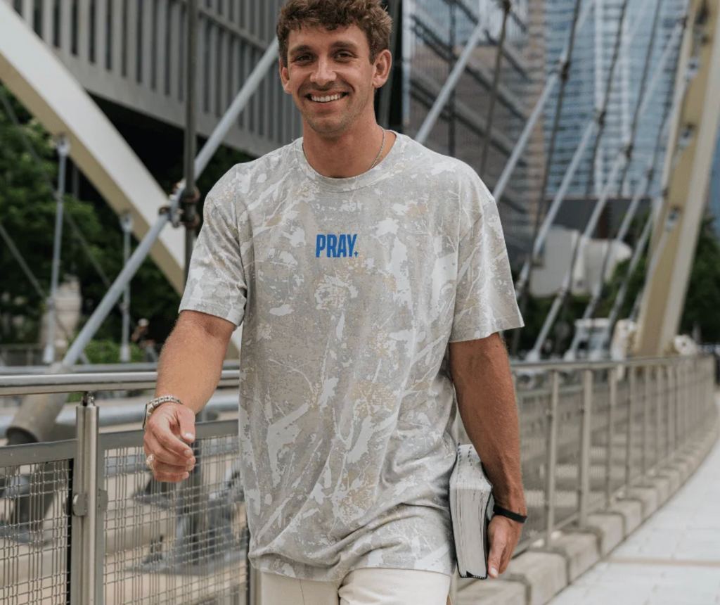 Vintage Washed Tee - PRAY - Drifter Camo